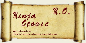 Minja Otović vizit kartica